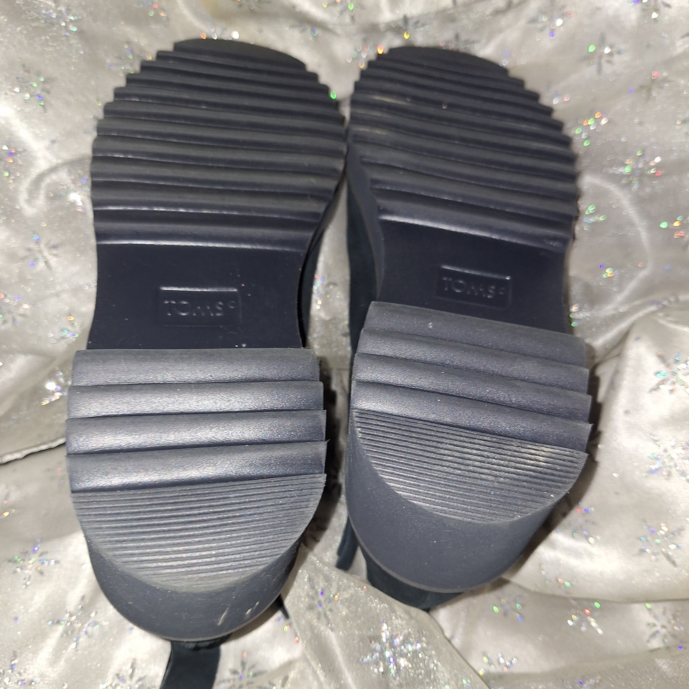 Toms Dark Suede Ankle Booties - Picture 4 of 16